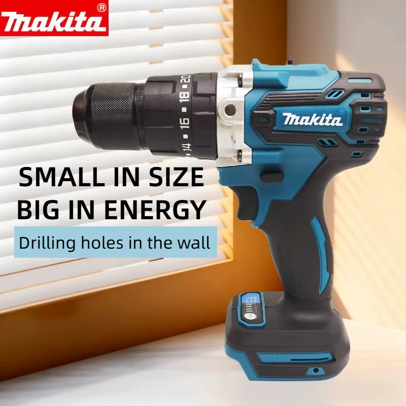 Perceuse à main rechargeable Makita DDF487 18V : Machine nue de 13 mm avec lumière LED