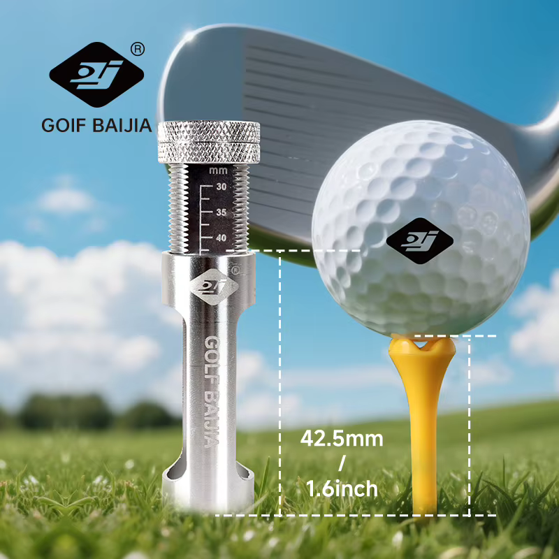 Outil de réglage du tee de golf gris pour une réglage précis de la hauteur afin d'améliorer la distance de vol de la balle