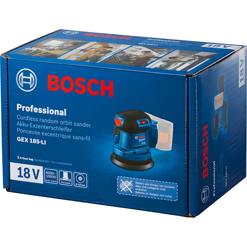 Ponceuse orbitale sans fil Bosch GEX 185-LI 18V
