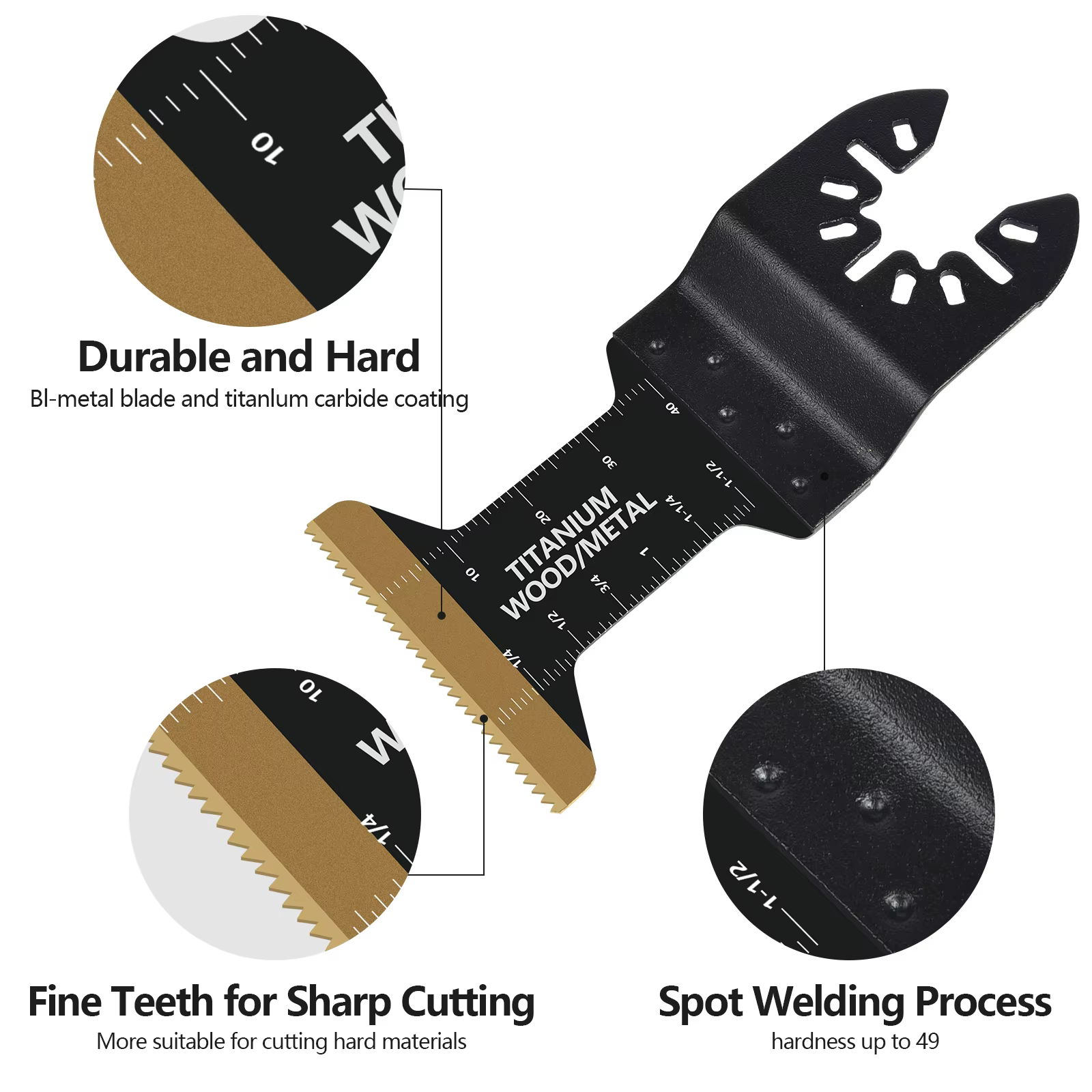 Kit de lames oscillantes en carbure pour outils multifonctions