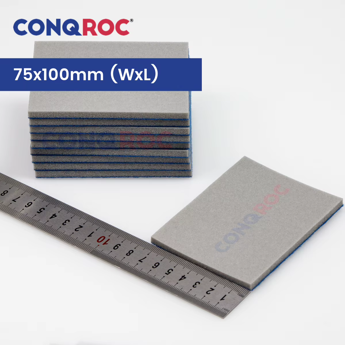 10 pièces 75x100x5mm éponges de ponçage carbure de silicium blocs