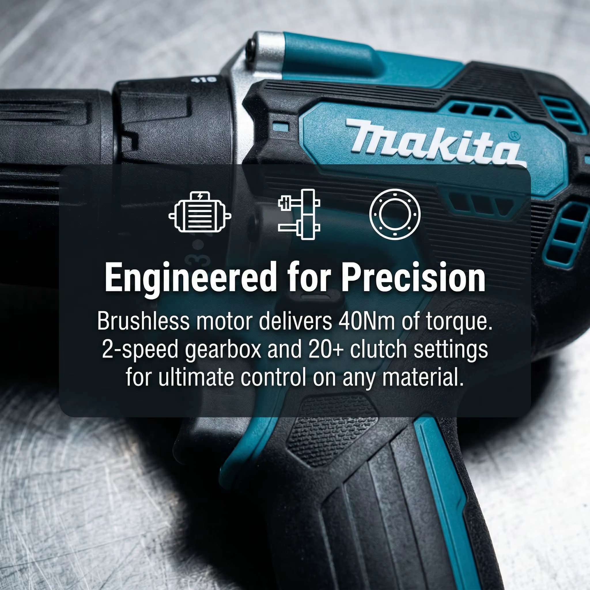 Makita Original. Perceuse-visseuse sans fil DDF487, visseuse à percussion électrique sans balais, outil électrique rechargeable 18V