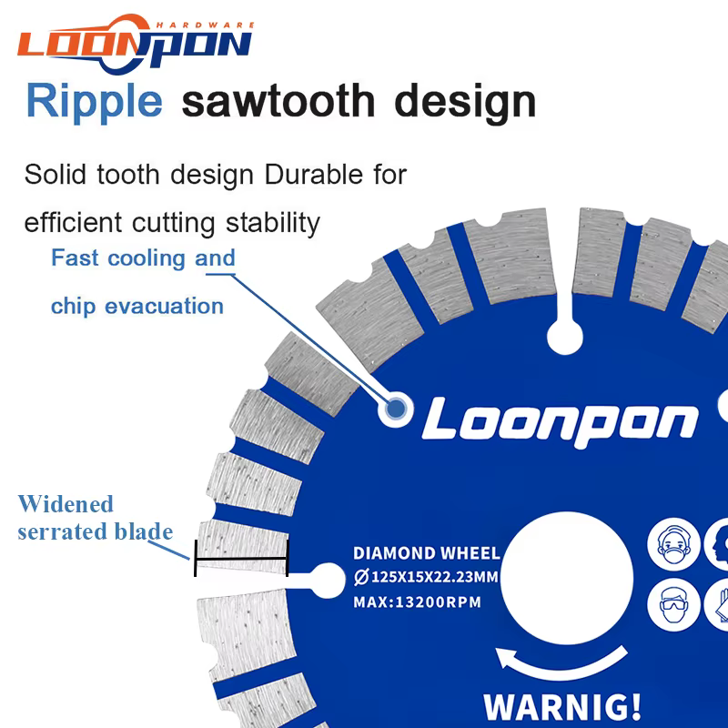 Loonpon-Lame de Scie Diamant de 125mm