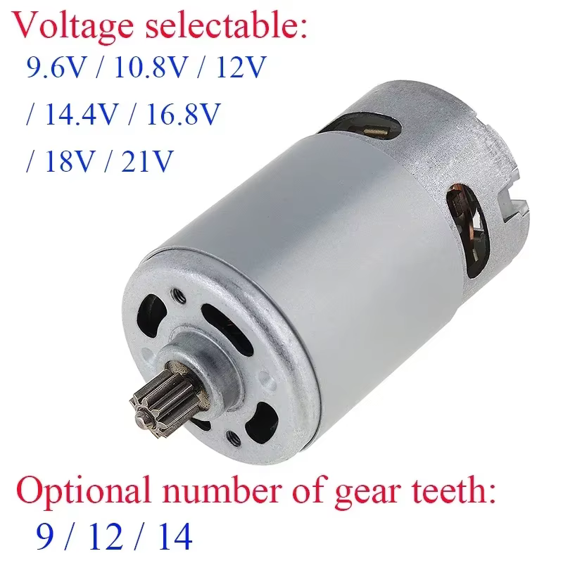 Moteur à engrenages DC 9.6V 12V 14.4V 16.8V 18V 21V RS-550 pour Makita pour DeWalt pour Bosch pour Milwaukee