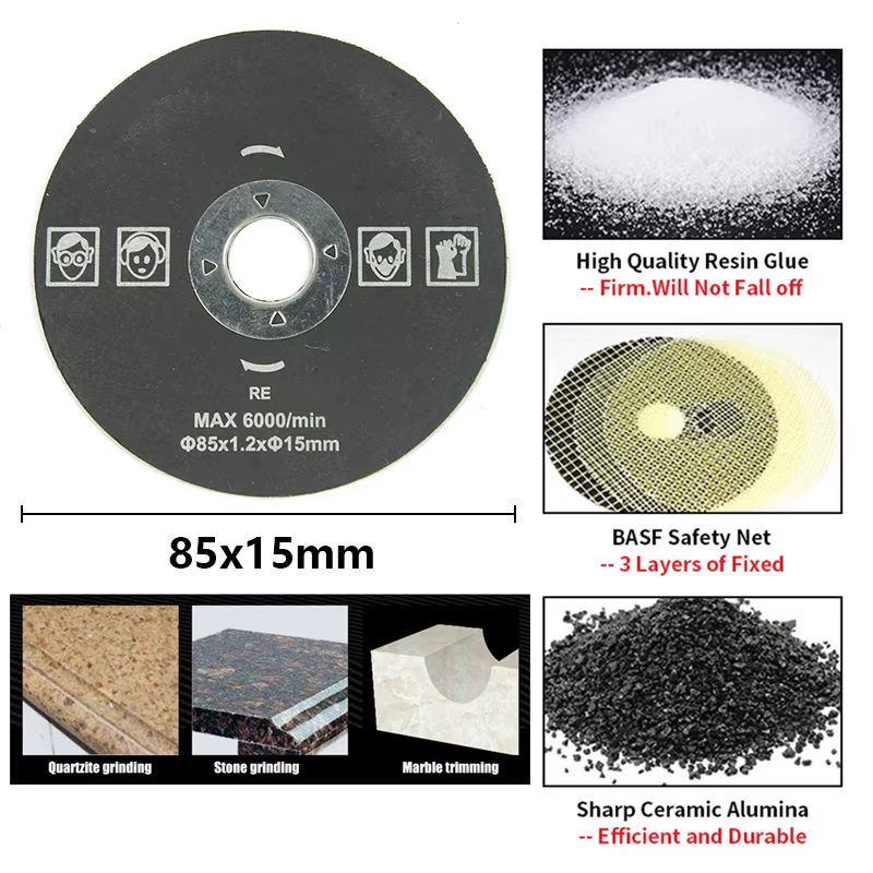 XCAN 5 pièces Mini jeu de lames de scie circulaire 85x1 0/15mm HSS/TCT/disque de coupe diamant lame