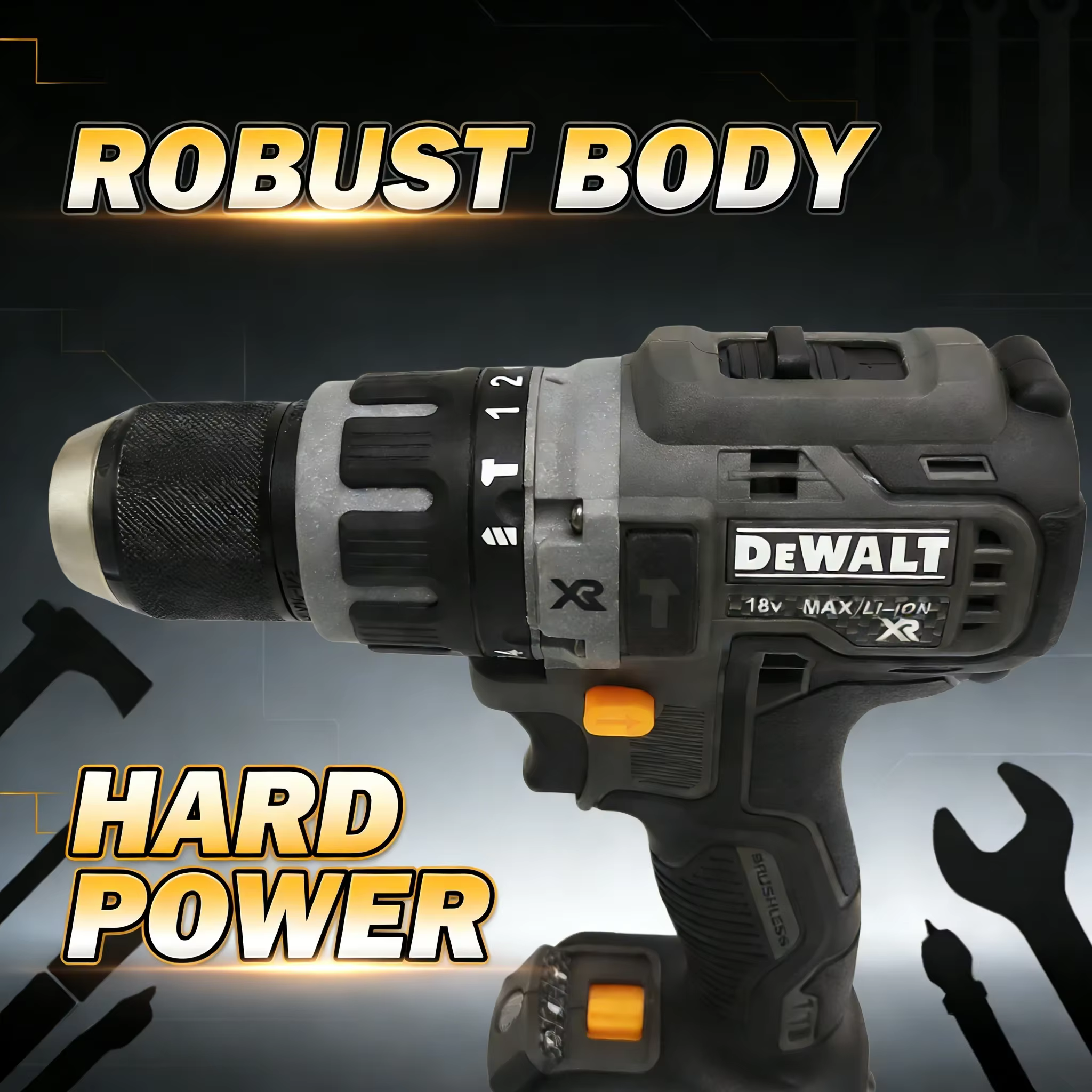 Perceuse-visseuse compacte sans balais DEWALT DCD791 : Outil électrique sans fil rechargeable multifonctionnel pour des applications polyvalentes