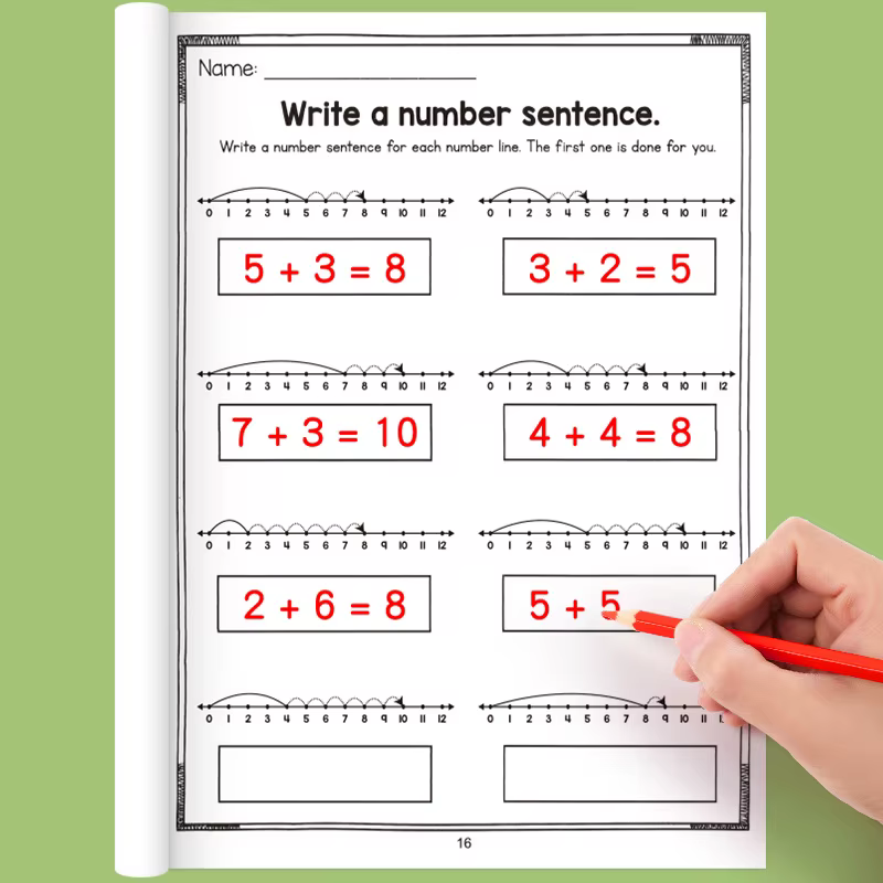 Addition et soustraction dans 20 cahiers d'exercices de calcul oral de formation arithmétique, jouet d'éducation précoce de calcul de décomposition