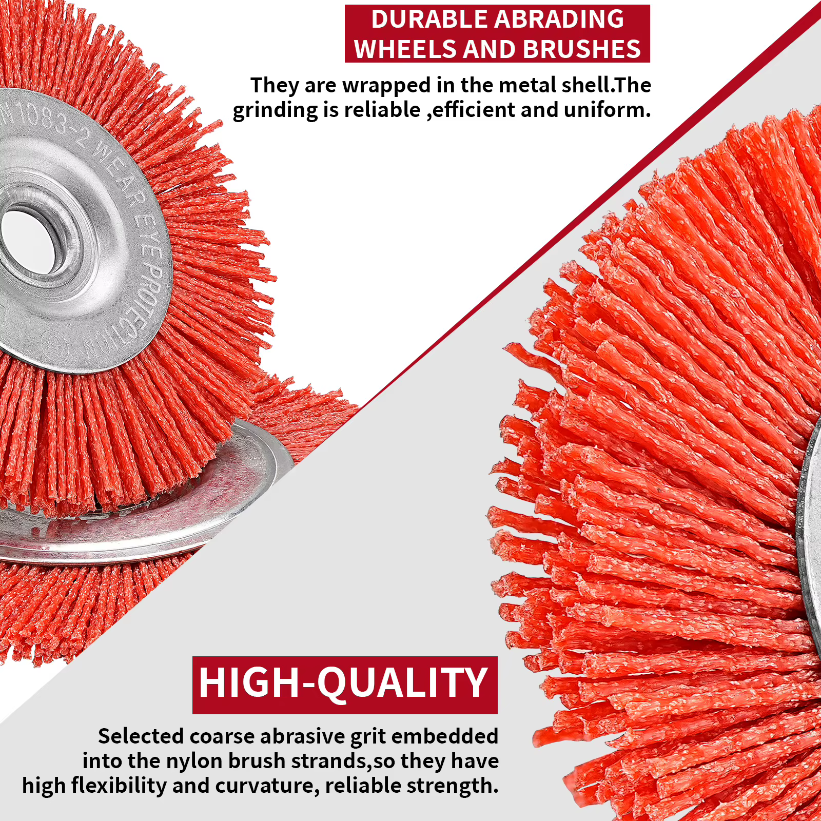 Meuleuse de brosse à roue en Nylon de 4 "5"