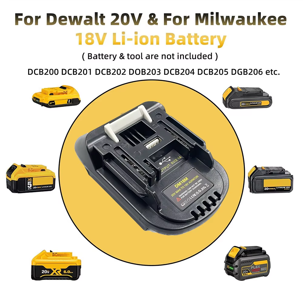Adaptateur de batterie DM18M pour outils Makita 18V