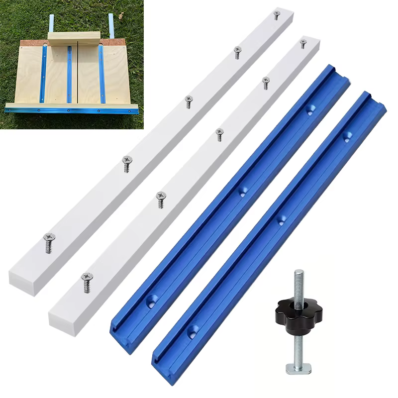 1 Kit de traîneau de scie de Table avec rail en T de 15"