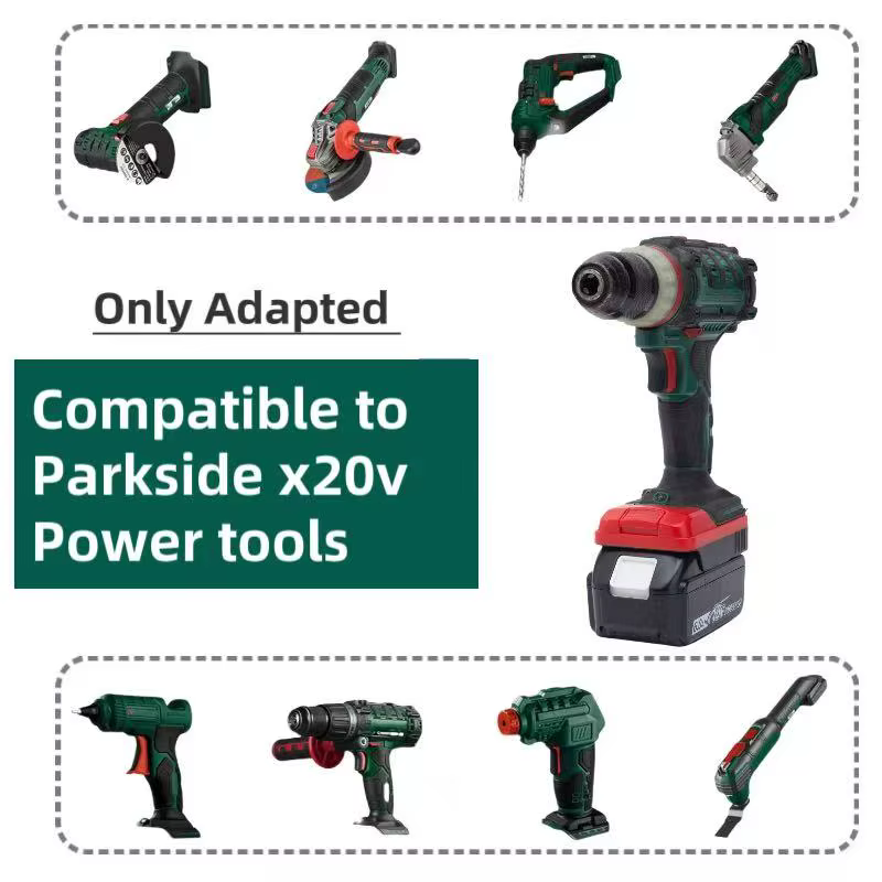 Adaptateur de batterie Makita 18V/Parkside pour convertisseur d'outils Makita/Lidl PARKSIDE X20 (outils
