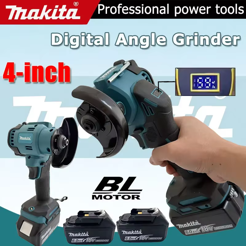 Mini meuleuse d'angle sans balais Makita 18V avec affichage numérique