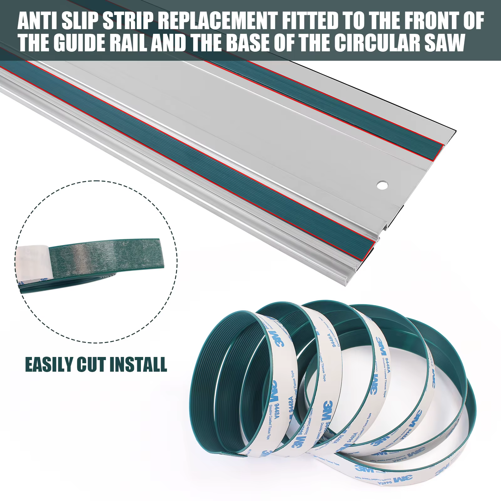 Rail de guidage coulissant en plastique de 2 mètres, bande coulissante de remplacement pour Makita, accessoire d'outil de scie circulaire et coulissante, 1 pièce