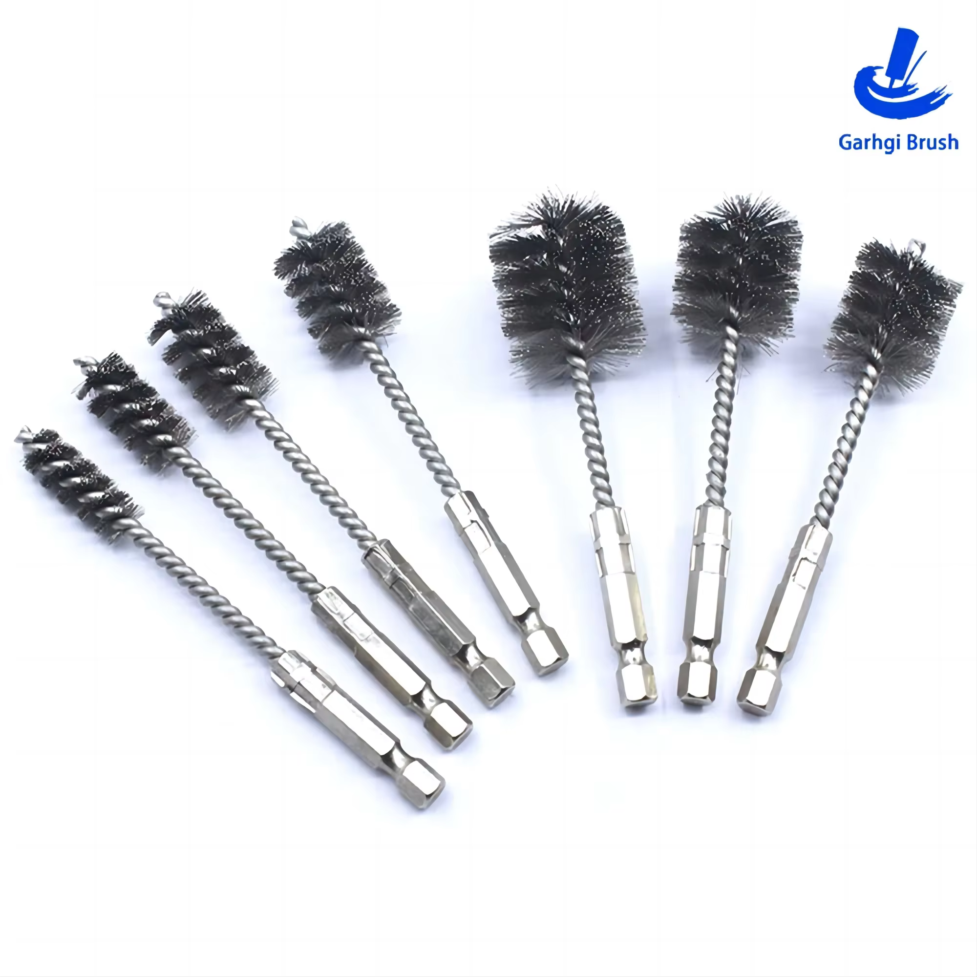 Brosse métallique à tige hexagonale de 1/4 pouces