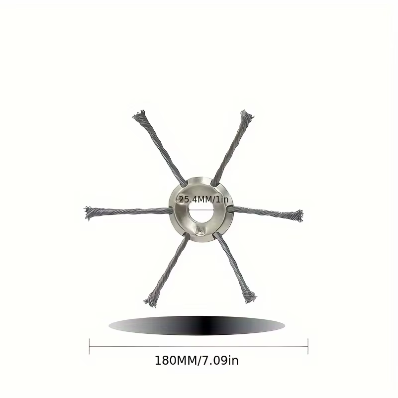 Roue de désherbage, tête de brosse métallique