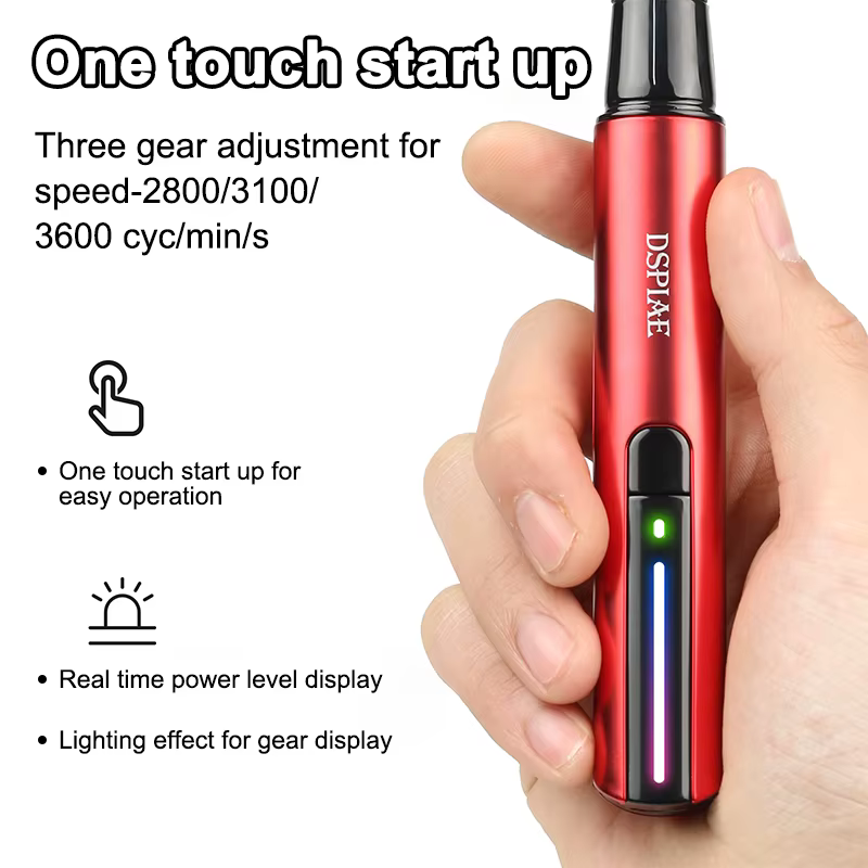 DSPIAE ES-A ponceuse alternative bricolage stylo de meulage électrique modèle en plastique têtes de ponçage papier de verre outils d'artisanat militaire