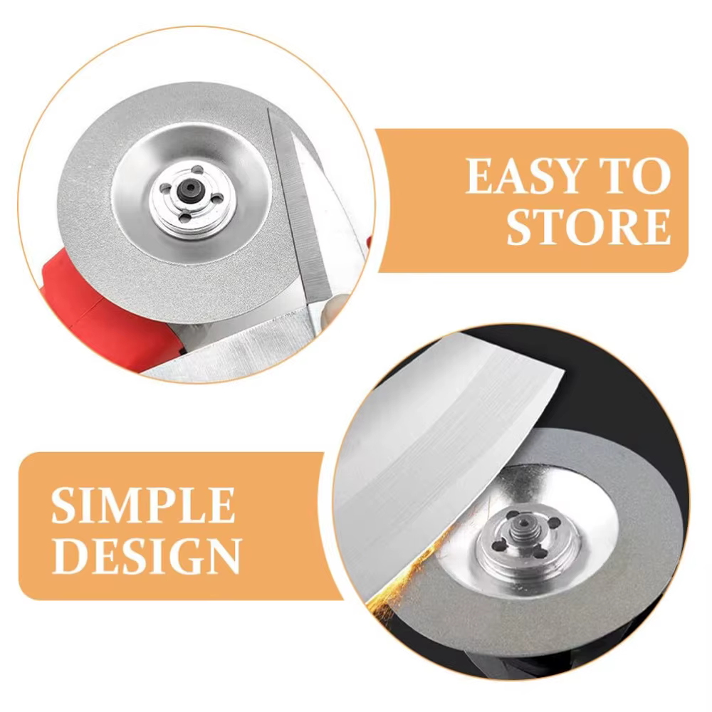 1pc diamant roue d'affûtage 100mm émeri disque d'affûtage disque abrasif 400-1000 grain pour meuleuse d'angle cuisine ciseaux outils