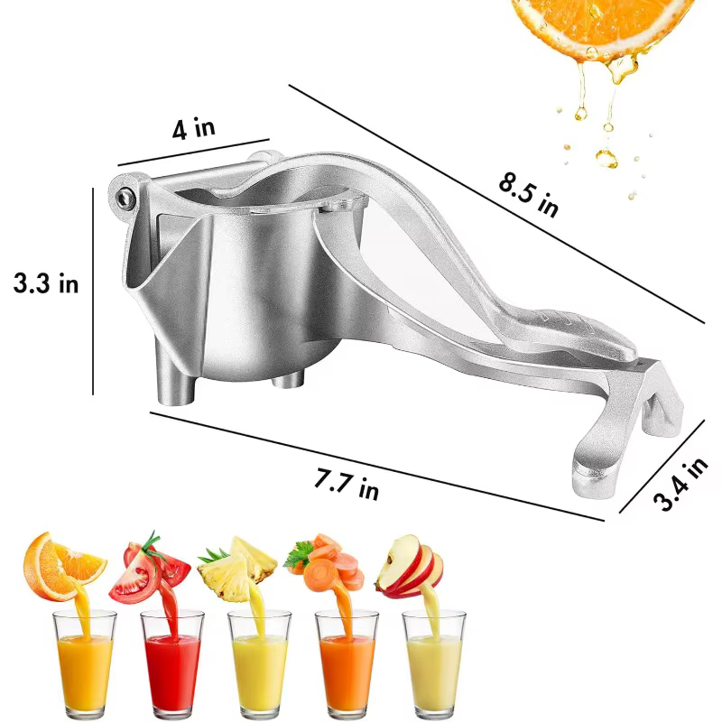 Presse-agrumes manuel, presse-jus de fruits, outil d'extraction d'agrumes robuste et détachable, presse-agrumes en alliage métallique de qualité supérieure