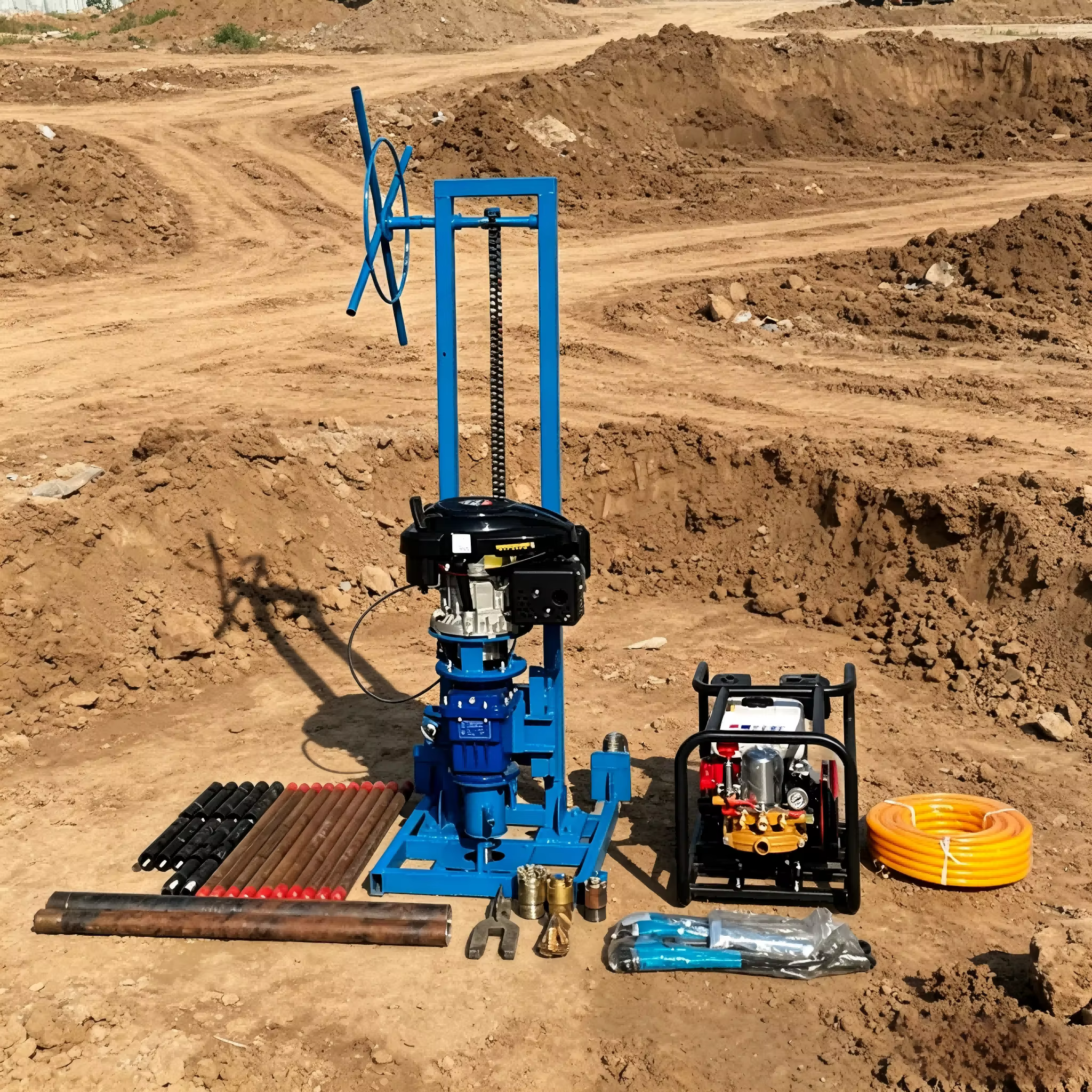 Plateforme de forage légère et personnalisée pour une profondeur de 15 m – Portable pour les travaux