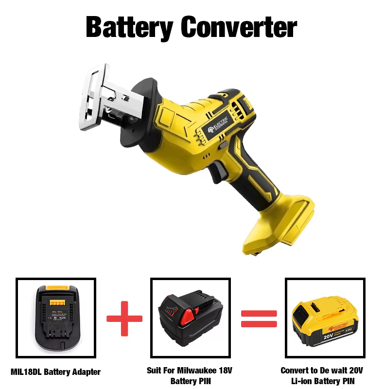 Scies sauteuses sans fil 3999W avec adaptateur de batterie