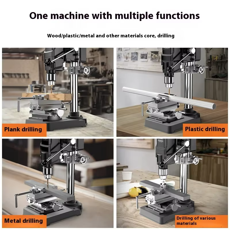 220V710W800W1050W Mini perceuse de table presse précision forage fraiseuse maison multi-fonctionnelle perle outil