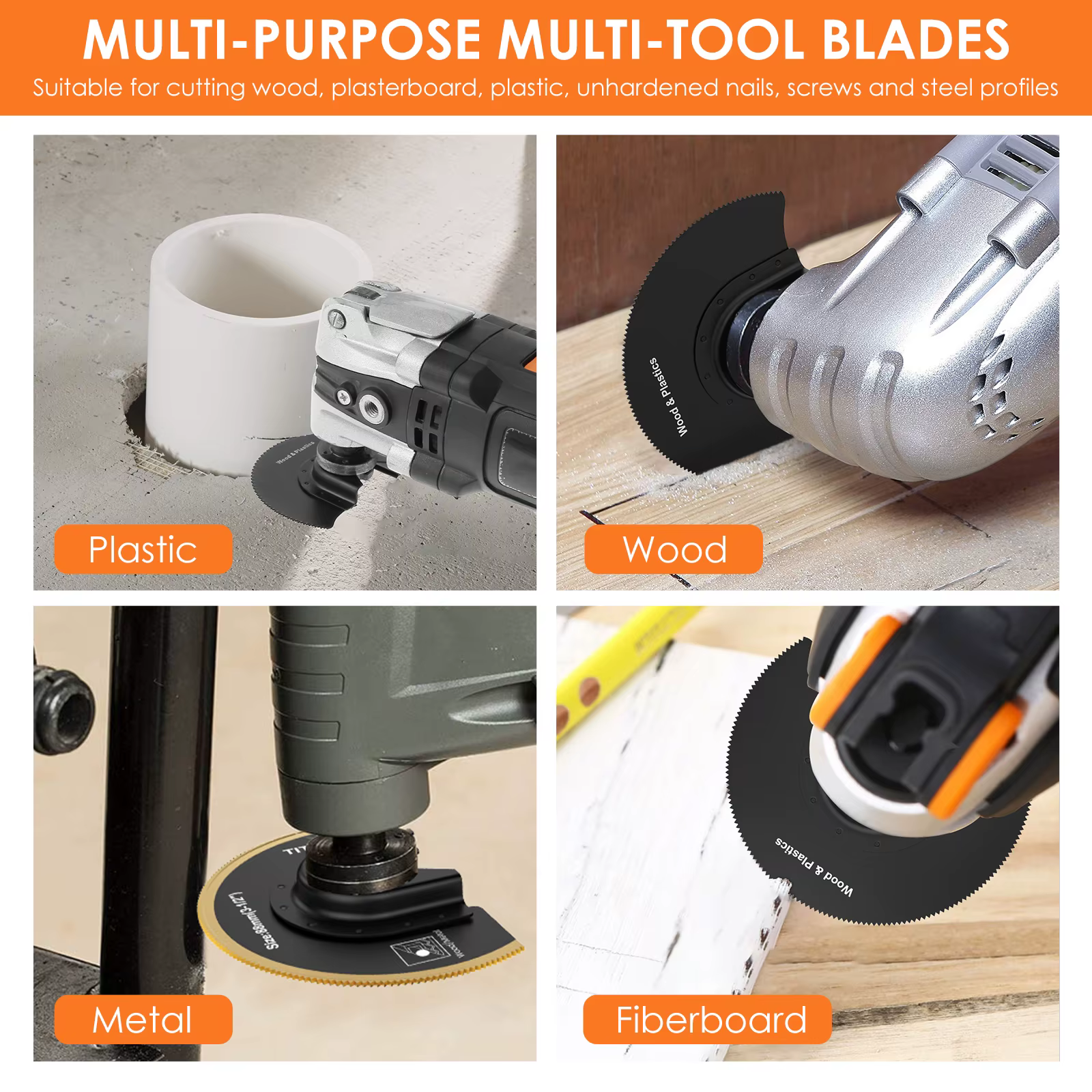 4/6 pièces lames de scie oscillantes multi-outils lame