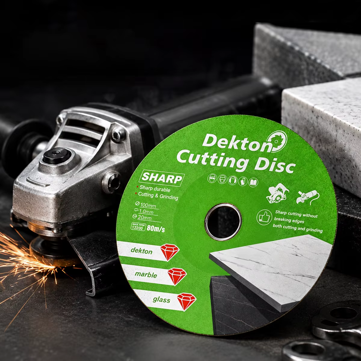Disque de découpe diamanté 100/115/125 mm pour Dekton