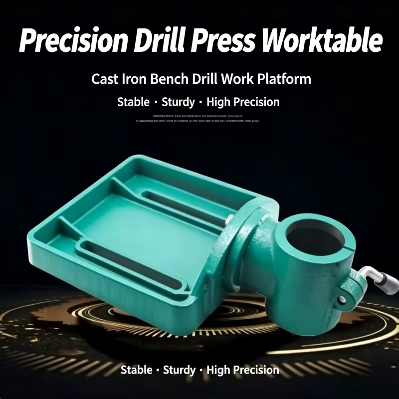Table de travail en fonte pour perceuse sur colonne avec connecteur en T à serrage universel, surface de travail pour perceuse, pièces détachées pour perceuse