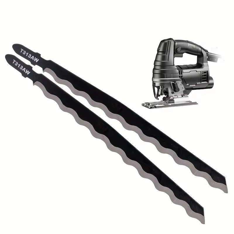 Paquet de 2 lames de scie sauteuse de 152 mm – Conception professionnelle de dents ondulées pour une coupe précise du bois/plastique/cuir