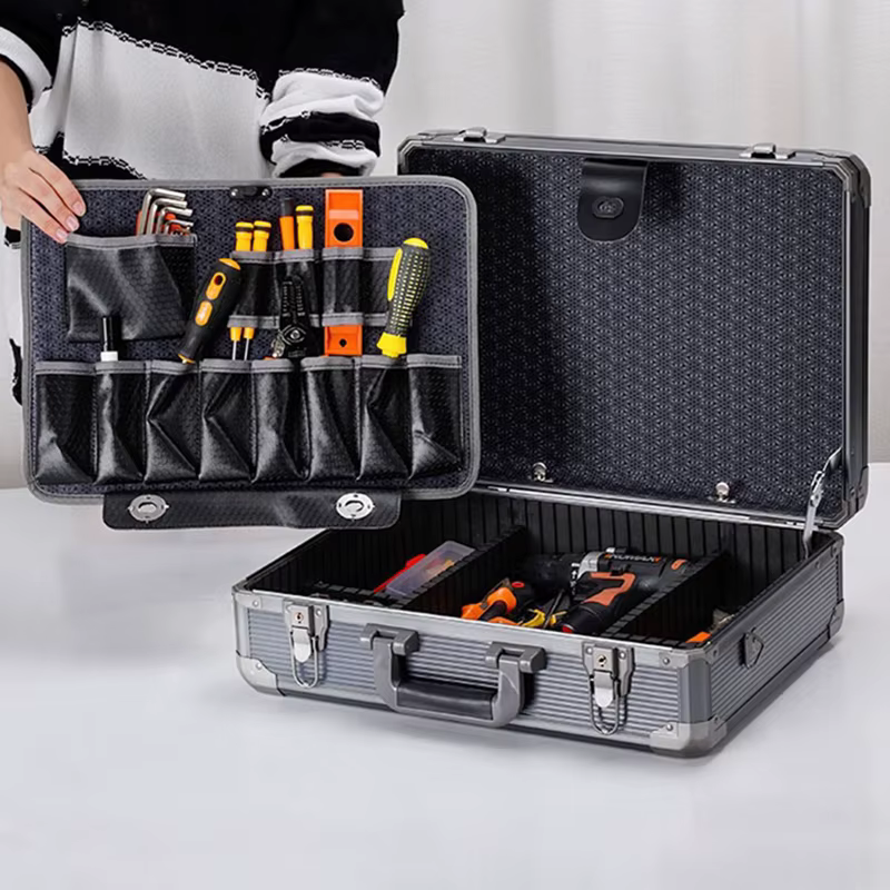 Mallette à outils multifonctionnelle en alliage d'aluminium