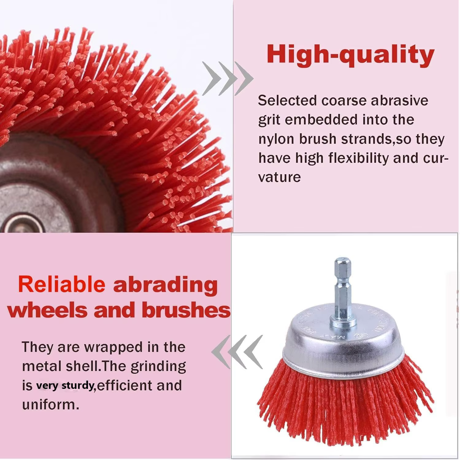 Brosse à tasse Abrasive à Filament de Nylon