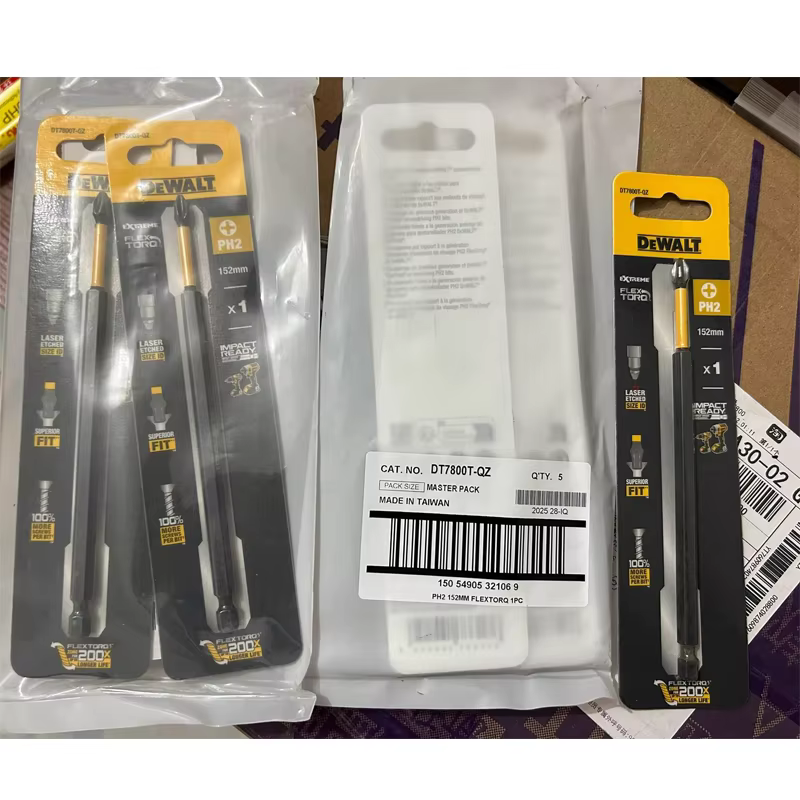 Embout de tournevis à percussion DEWALT DT7800T 152 mm PH2 FlexTorq, extrêmement durable, pour visseuses à percussion