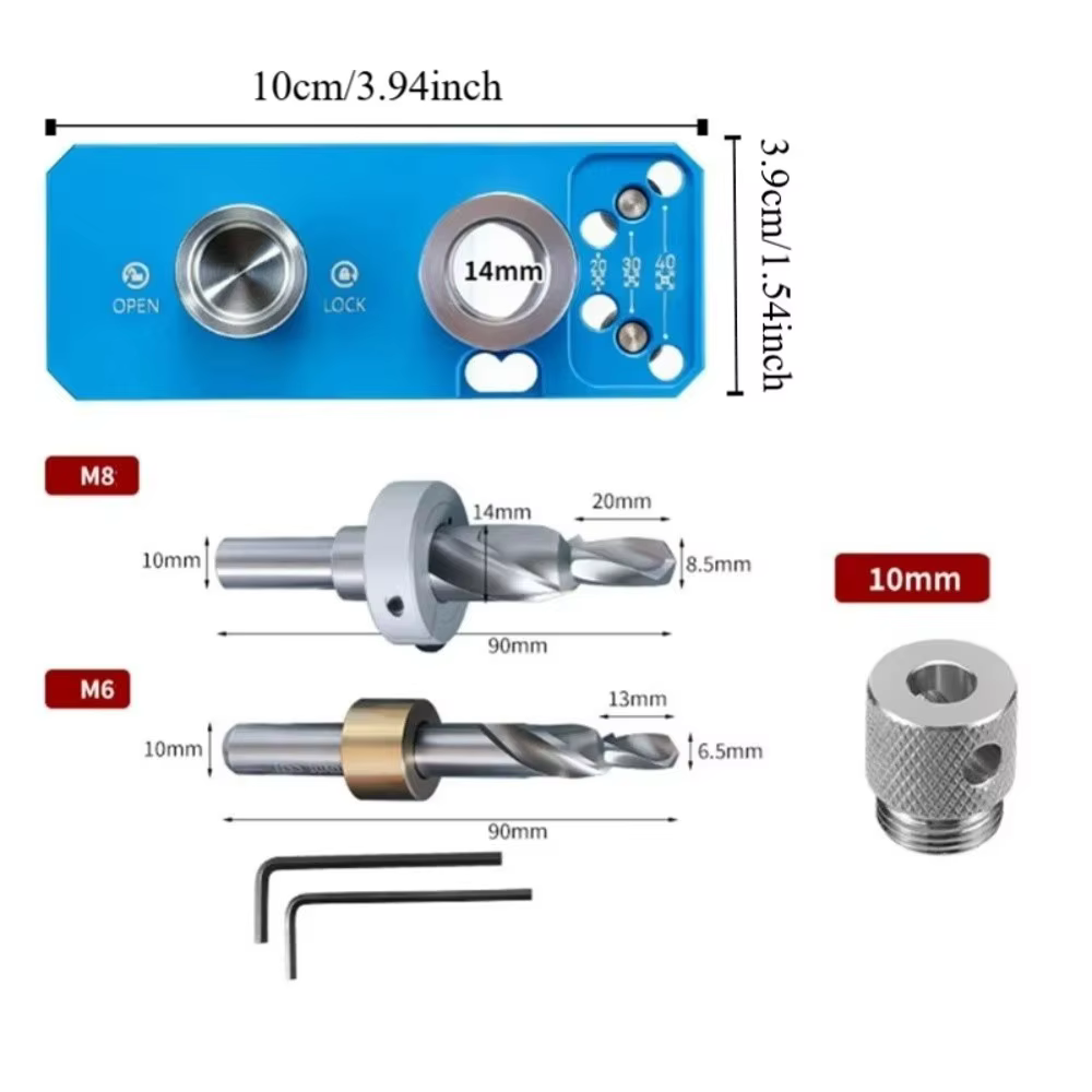 Guide de perçage pour profilés en alliage d'aluminium