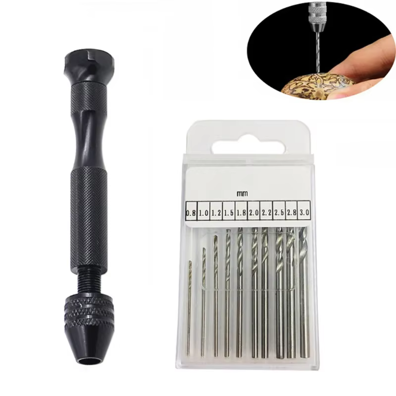 Mini perceuse à main avec forets de 0.8 à 3.0mm