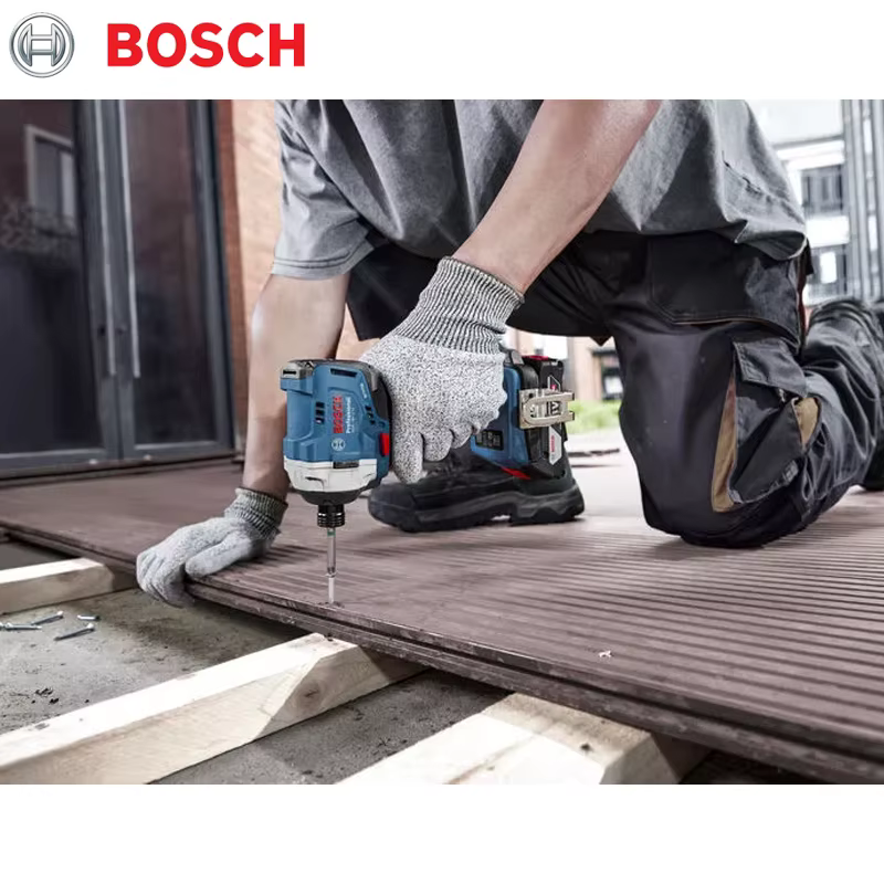 BOSCH GDR 18 V-215 pilote d'impact sans fil professionnel 215 Nm perceuse à percussion sans brosse 1/4 "outils électriques hexagonaux internes GDR18V-215
