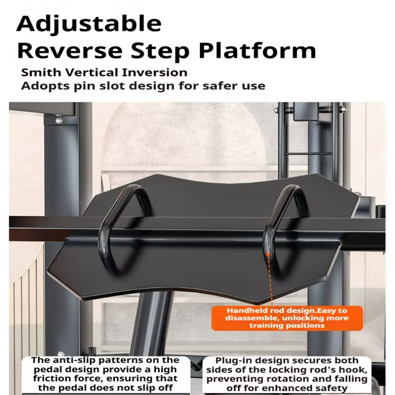 Machine Smith multifonctionnelle pour entraînement complet, grand équipement de fitness, cadre de poussée pour squats profonds, personnalisable