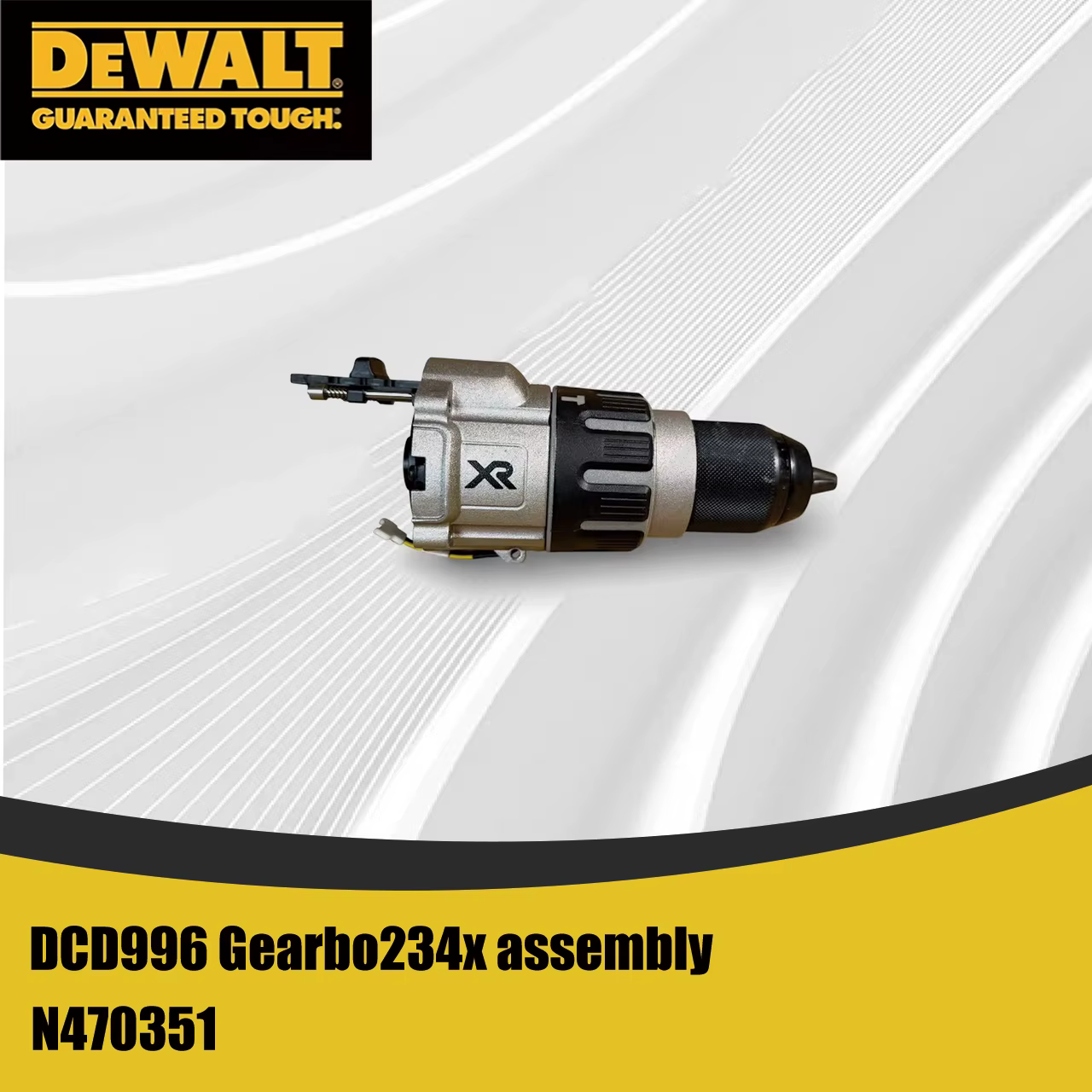 Boîte de vitesses pour perceuse électrique DEWALT DCD996 - Assemblage de mandrin de 13 mm
