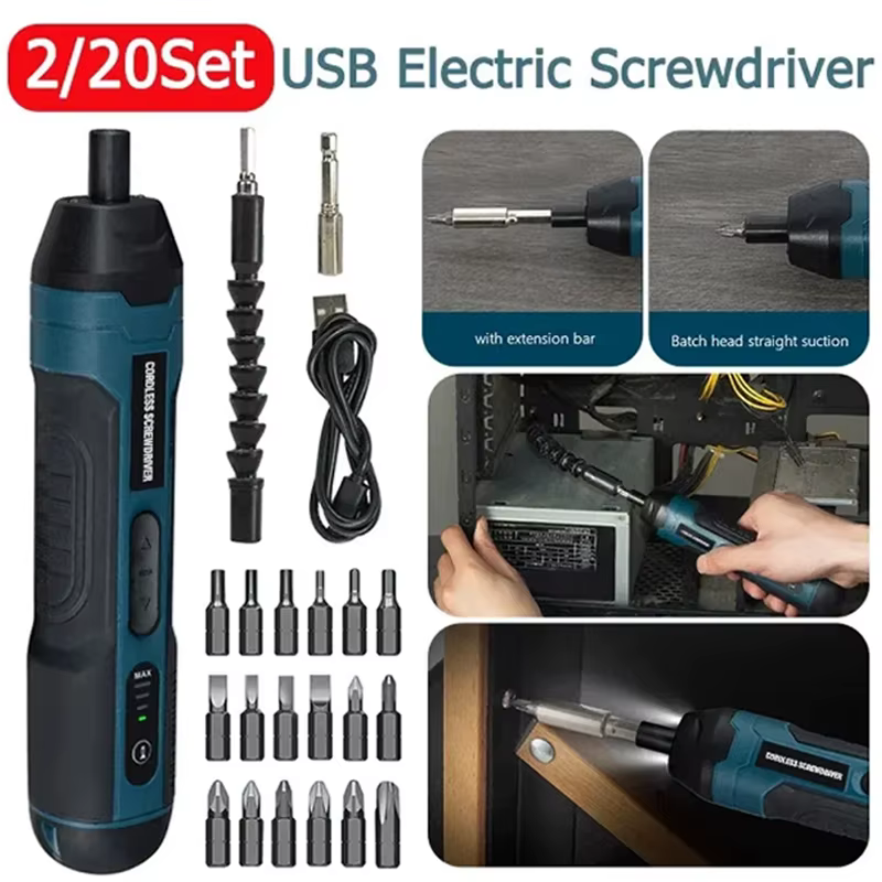 Mini tournevis électrique sans fil 1300mah