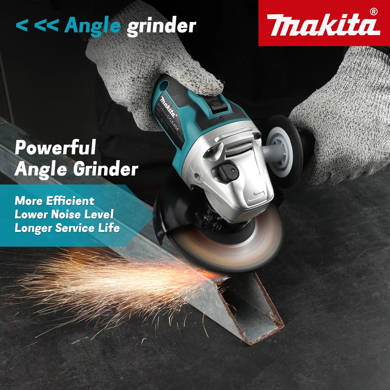 Meuleuse d'angle sans fil Makita DGA504 18V 6.0Ah 125mm au lithium