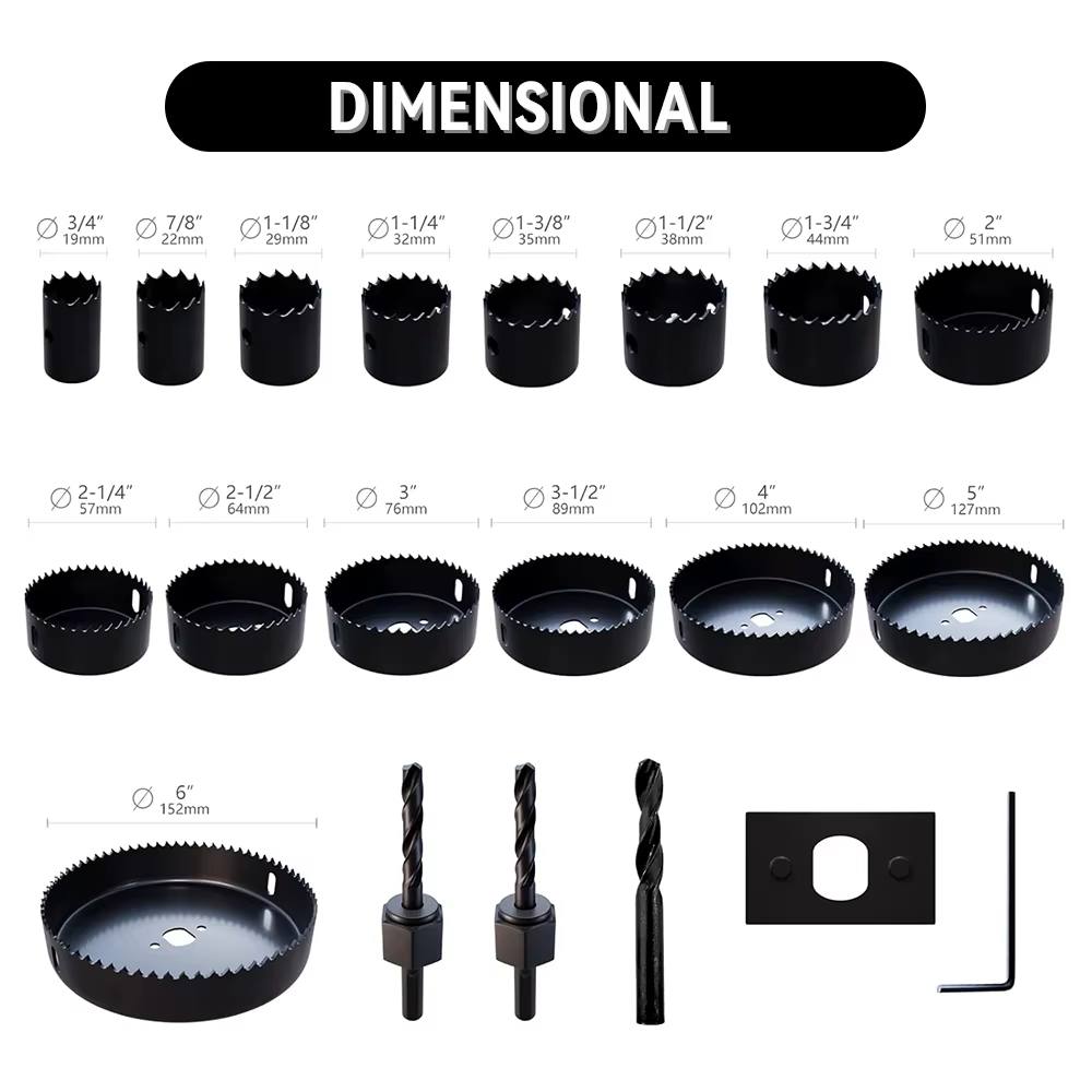 Kit de scie cloche circulaire avec étui