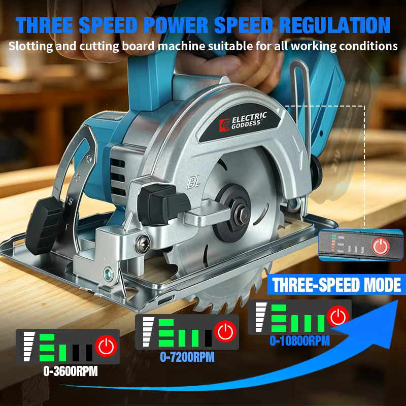 Scie circulaire électrique sans fil 150 mm (5 pouces) réglable