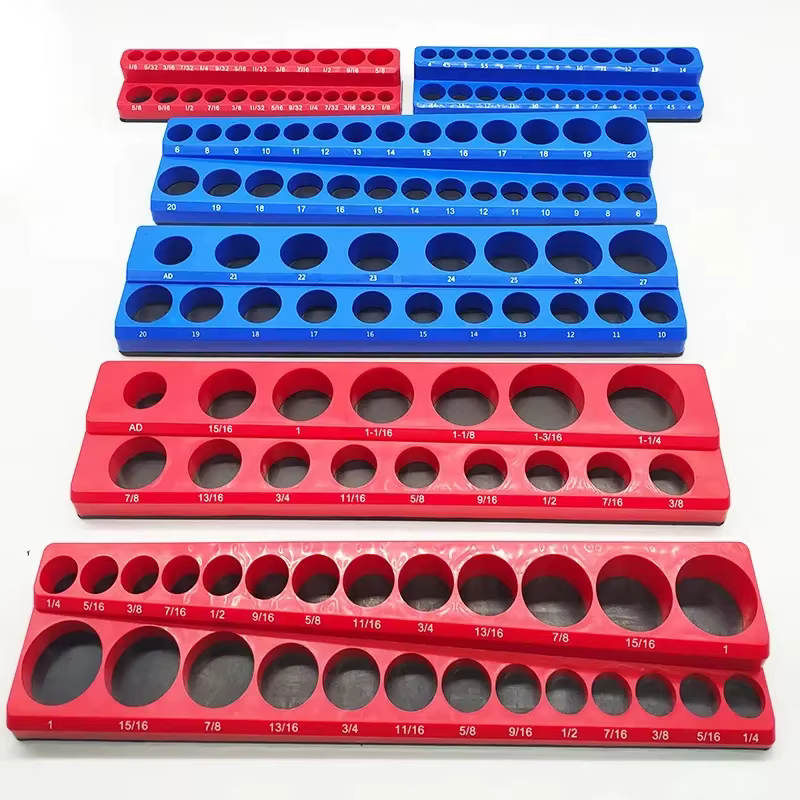 Support de rangement de douilles magnétiques rouges
