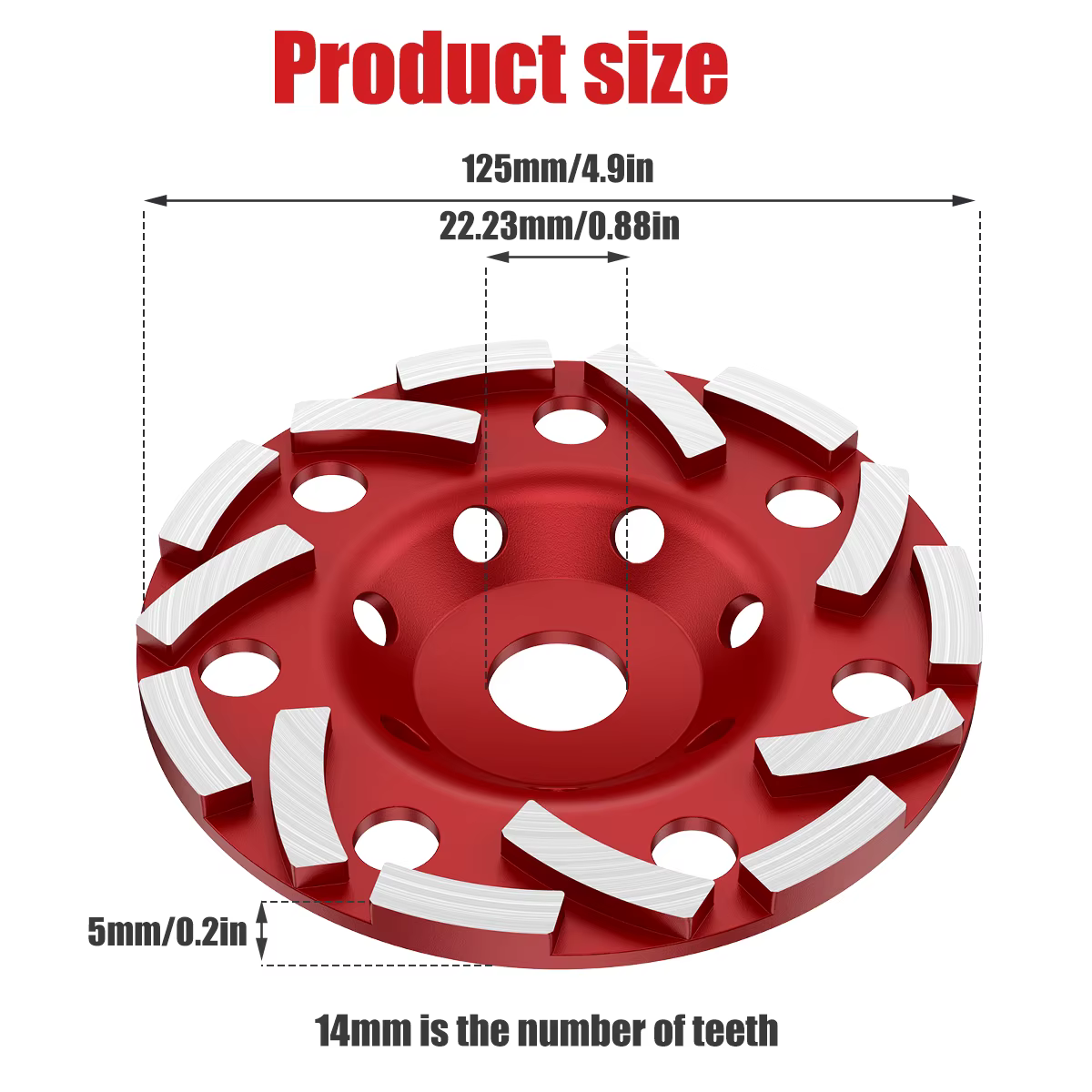 Disque de meulage diamanté 125 mm