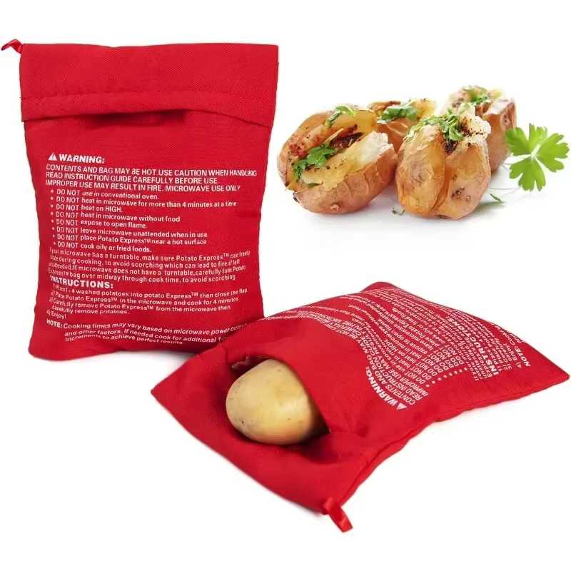 Sac à pommes de terre réutilisable pour micro-ondes, cuiseur à micro-ondes, cuiseur à pommes de terre au four, outil d'accessoires de cuisine
