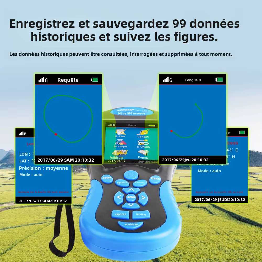 Noyafa NF-188 GPS dispositif de mesure de compteur de zone terrestre