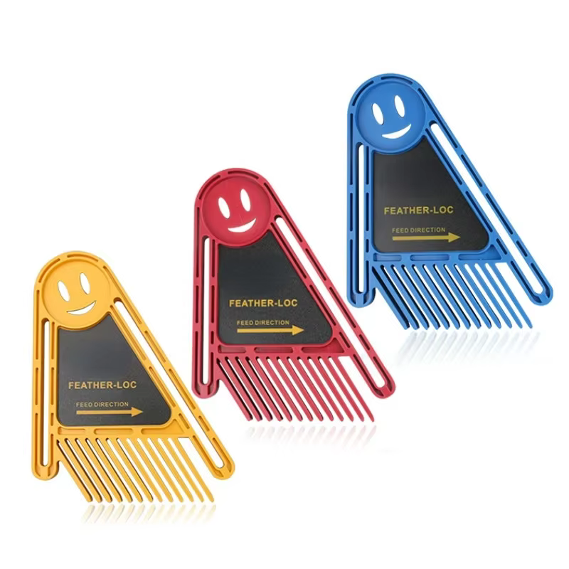 Paquet de 2 planches à plumes Double plume Loc Board réglable travail du bois sécurité Table scie bloc poussoir pour