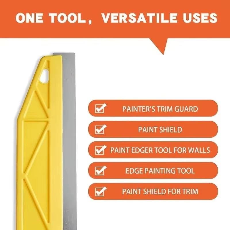 Bordure de peinture robuste jaune avec poignée ergonomique – Outil