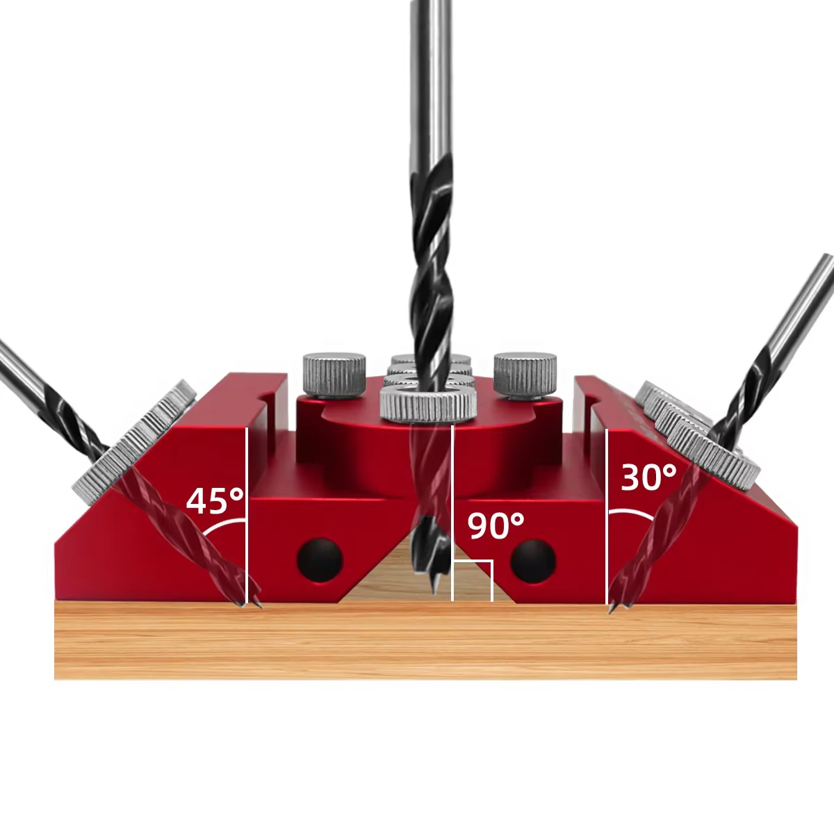 Gabarit de guidage de perçage coudé 30 45 90 pour le travail du bois