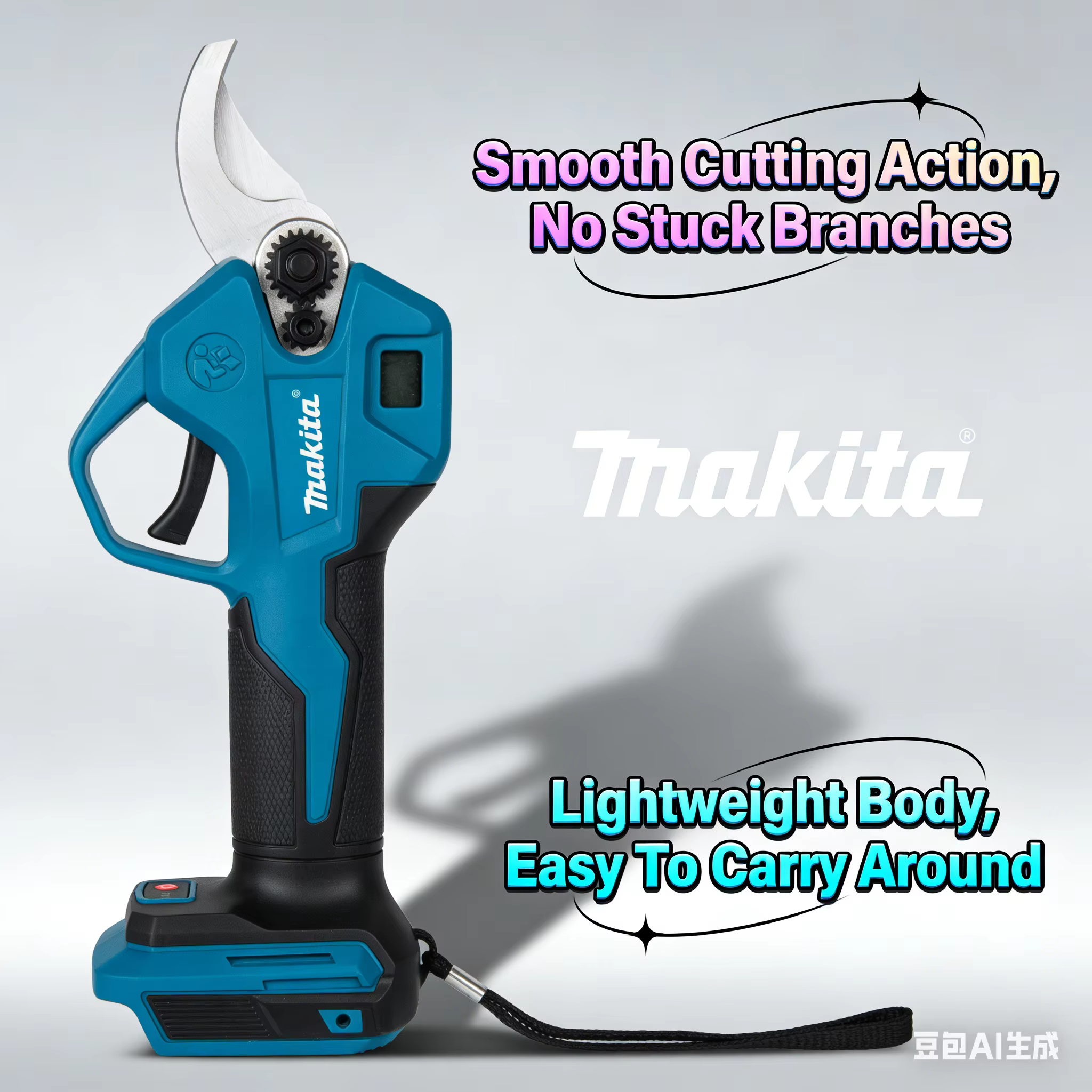 Sécateur électrique sans fil Makita 18V sans balais - Ciseaux de jardin multifonctionnels et coupe-branches (outil seul)
