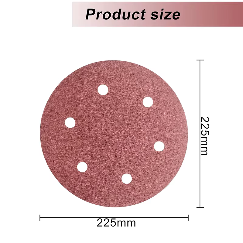 Papier abrasif pour ponceuse murale 9 pouces 6 trous 225 mm